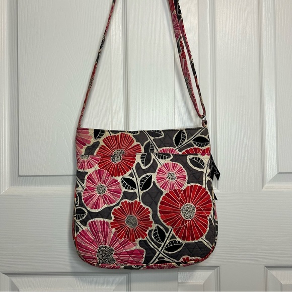 VERA BRADLEY Triple Zip Hipster Cherry Blossom Floral Crossbody Bag - Picture 2 of 10